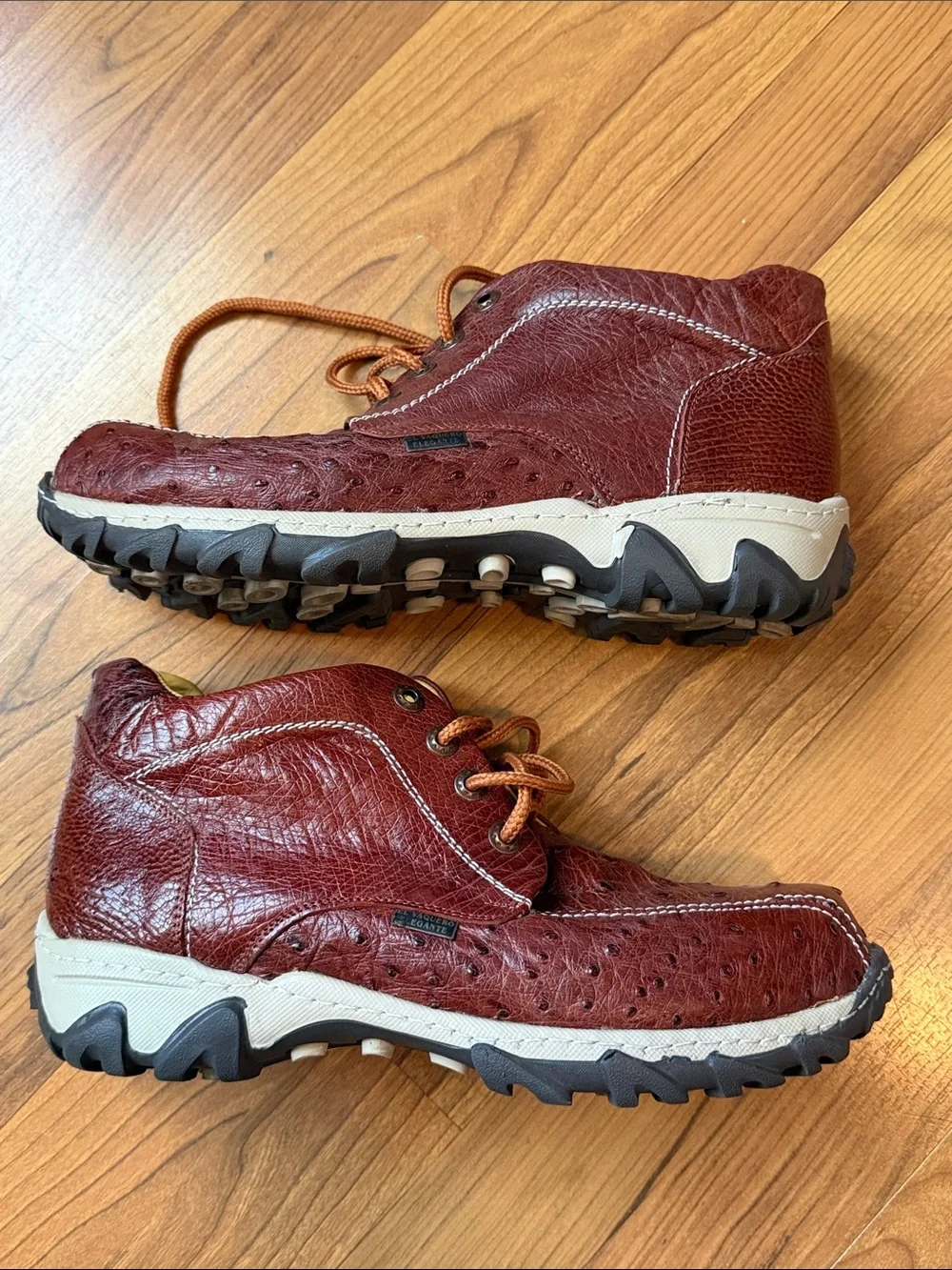 El Vaquero Elegante Men's Brown Leather Lace-Up Shoes